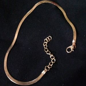 Gold " herringbone" anklet